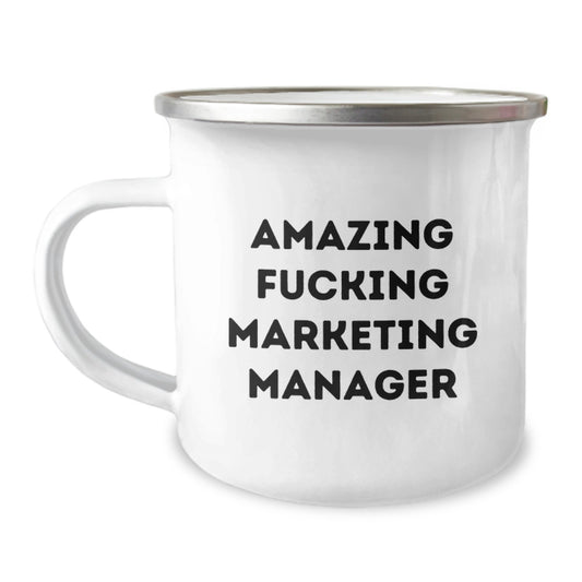 Funny Marketing Manager Gifts from Friends - Amazing F--king Marketing Manager Birthday Unique Mugs for Men - Image 1