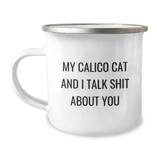 Funny Calico Cat Gifts for Calico Cat Lovers Funny Camping Mug for Graduation Unique Gifts from Family to Friends - Image 1