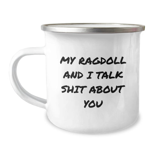 Birthday Gift Ragdoll Cat Camping Mug Present for Her – Keepsake - Image 1