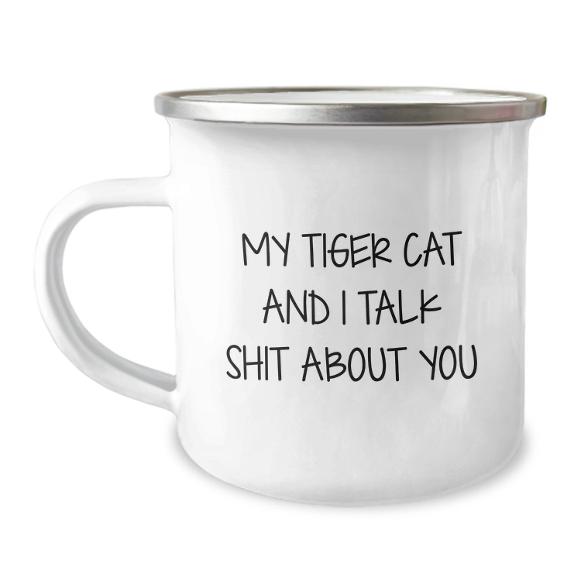 Birthday Gift Tiger Cat Camping Mug for Her – Present with Humor - Image 1