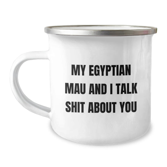 Egyptian Mau Cat Camping Mug Keepsake Birthday Gift Special for Him - Image 1