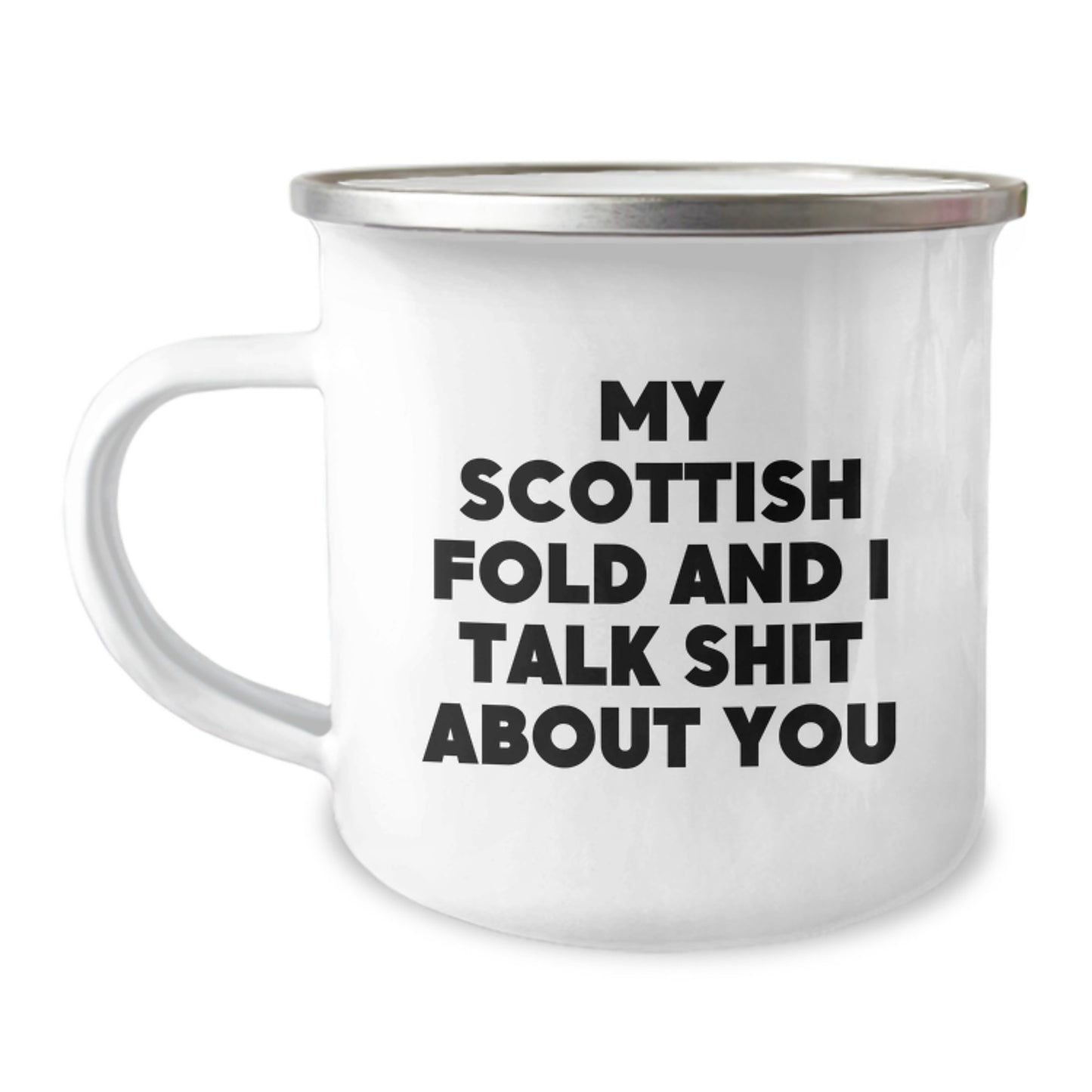 Funny Scottish Fold Cat Gifts for Mom, Scottish Fold Cat Camping Mug with Quote, Unique Mother's Day Present from Daughter - Image 1