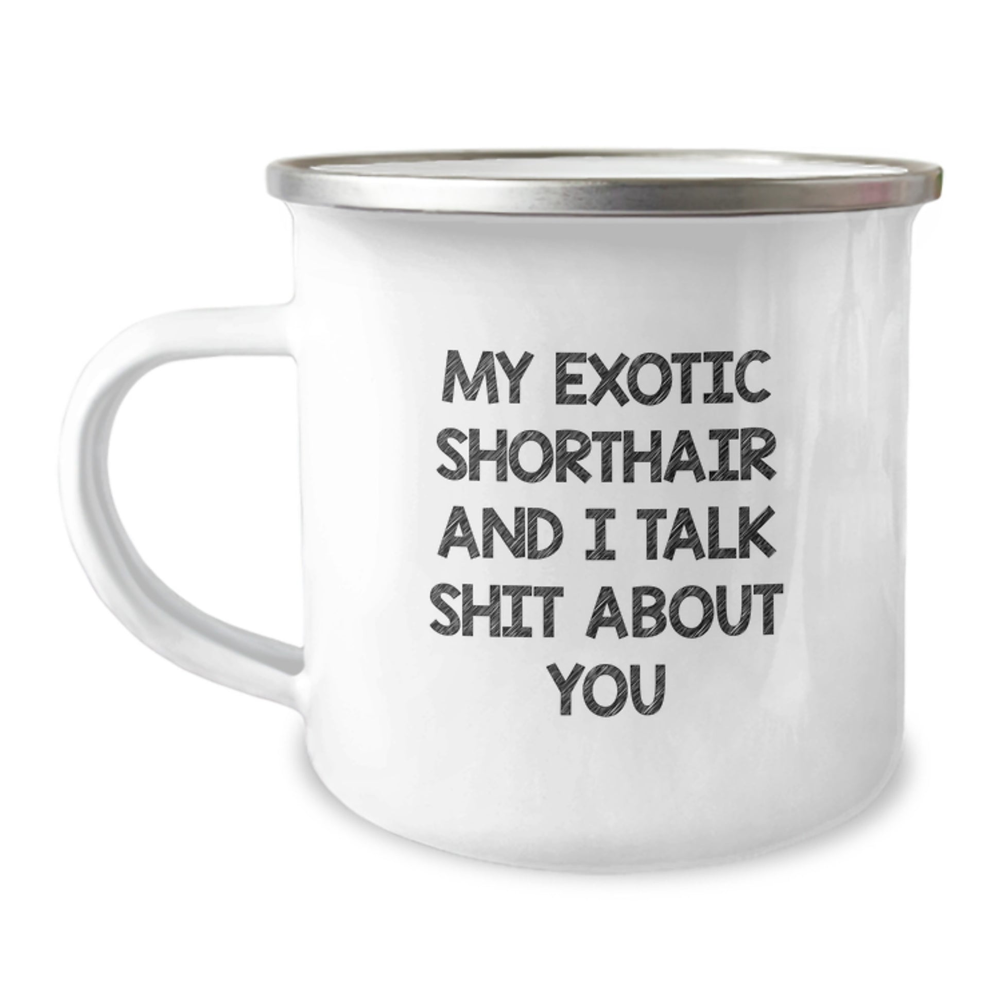 Exotic Shorthair Cat Lover's Funny Camping Mug Gifts from Mom for Mother's Day - Image 1