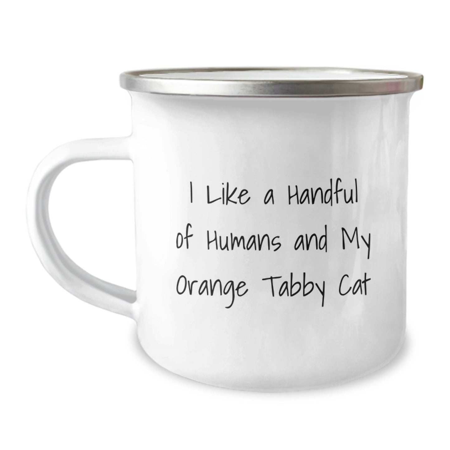 Funny Orange Tabby Cat Camping Mug Gifts for Men and Women, Birthday Unique Presents from Friends and Family - Image 1