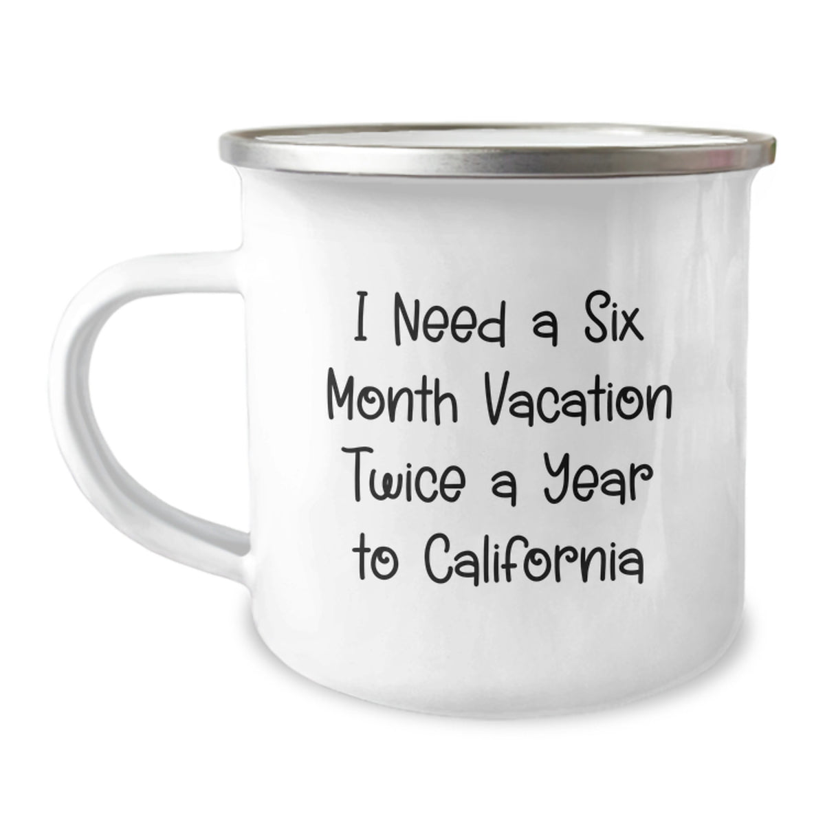 Funny California Gifts for Men - Inspirational Camping Mug, Perfect Birthday Unique Gifts from Friends, 12 oz Stainless Steel - Image 1