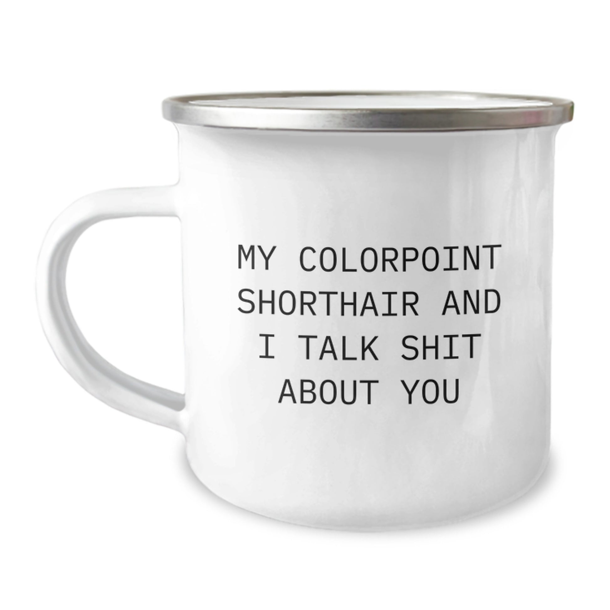 Colorpoint Shorthair Cat Camping Mug Keepsake Birthday Gift for Him - Image 1