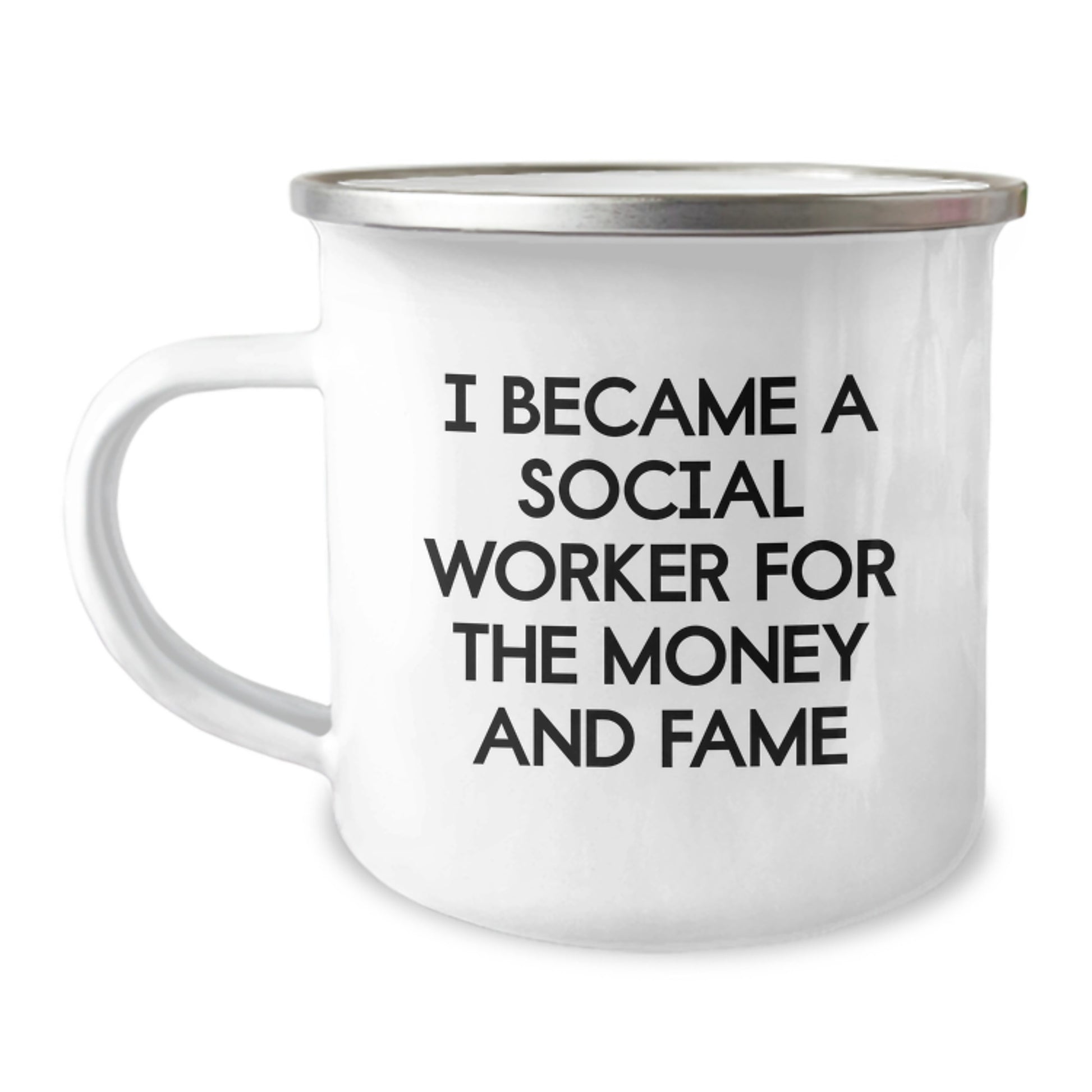 Social Worker Humor Funny Quote Camping Mug Gifts for Men Women Family Friends Coworkers Birthday Unique Presents - Image 1