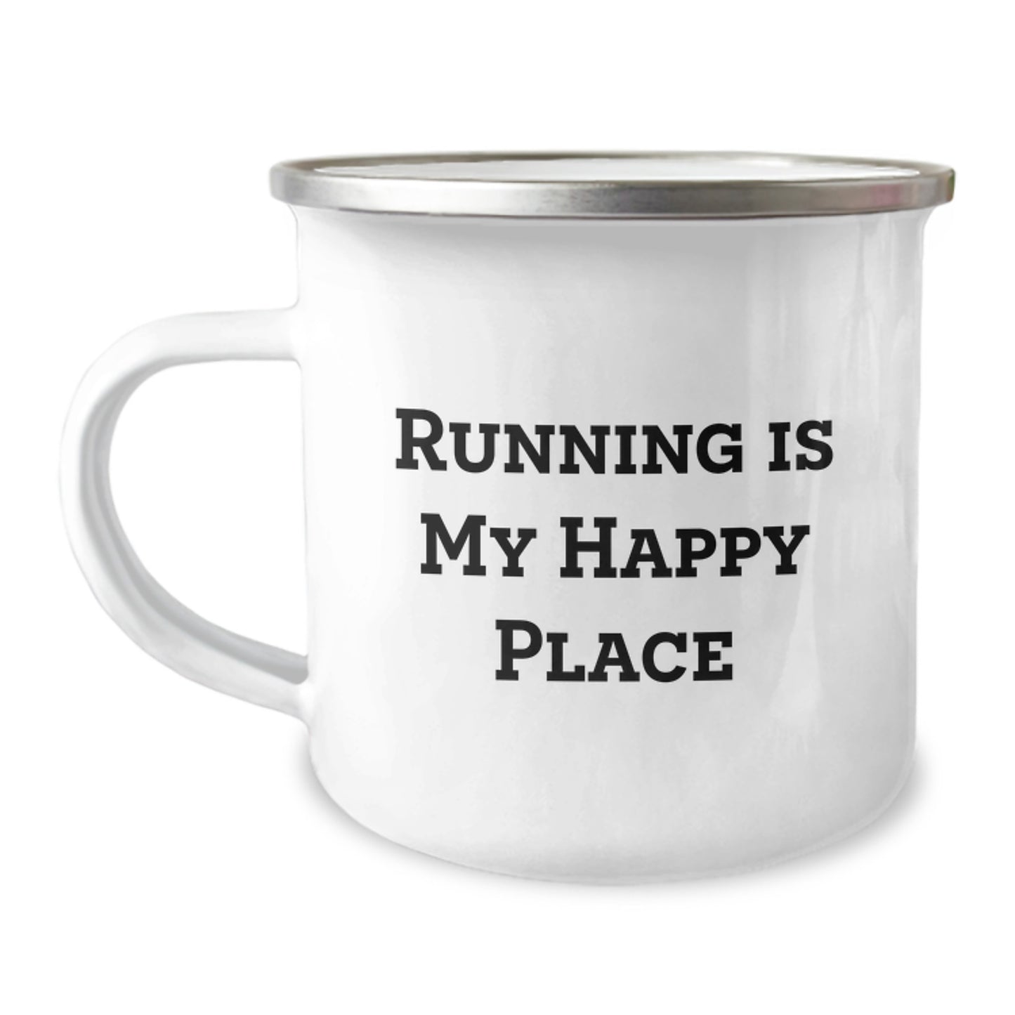 Running Keepsake Mug for Him – Birthday Gift, Stainless Steel Enamel - Image 1