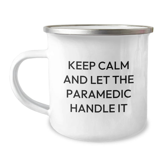 Funny Rescue Worker Gifts for Birthday - Keep Calm And Let The Rescue Worker Handle It - Rescue Worker Camping Mug Gifts from Friends for Him - Image 1