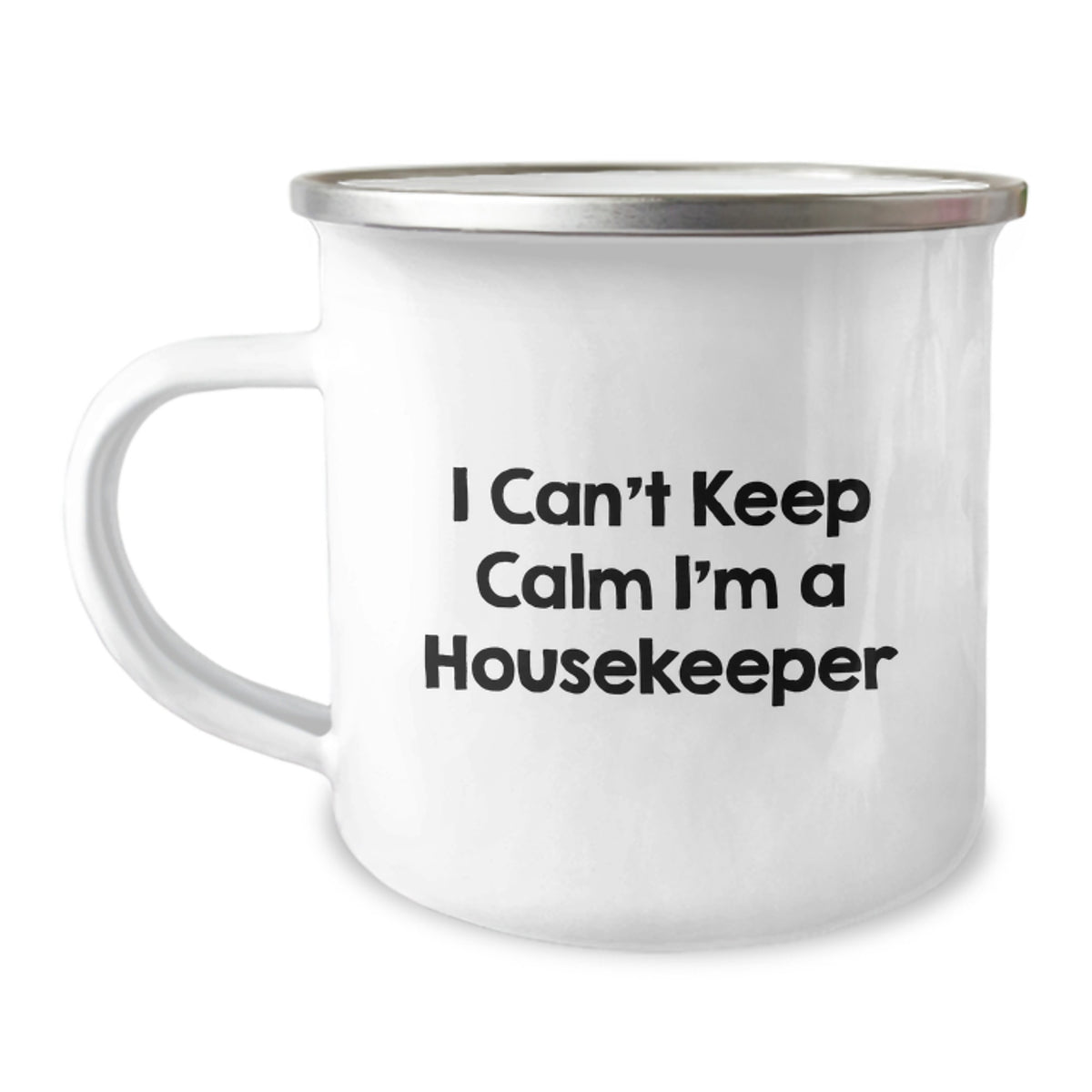 Funny Housekeeper Gifts for Her, I Can't Keep Calm I'm A Housekeeper Camping Mug, Birthday Unique Gifts from Family - Image 1