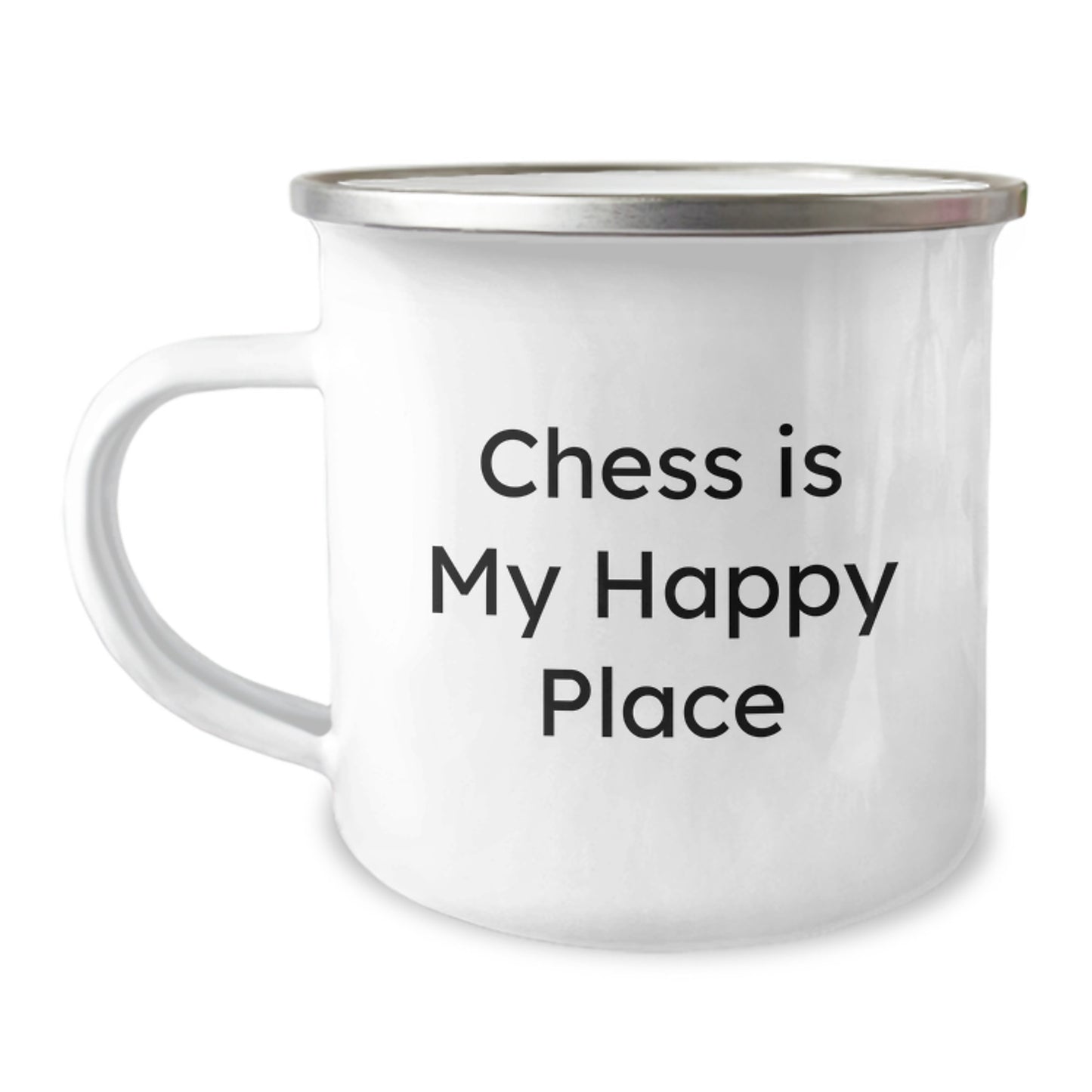 Chess Camping Mug Idea for Coworkers Birthday Gift Chess Is Happy Place - Image 1