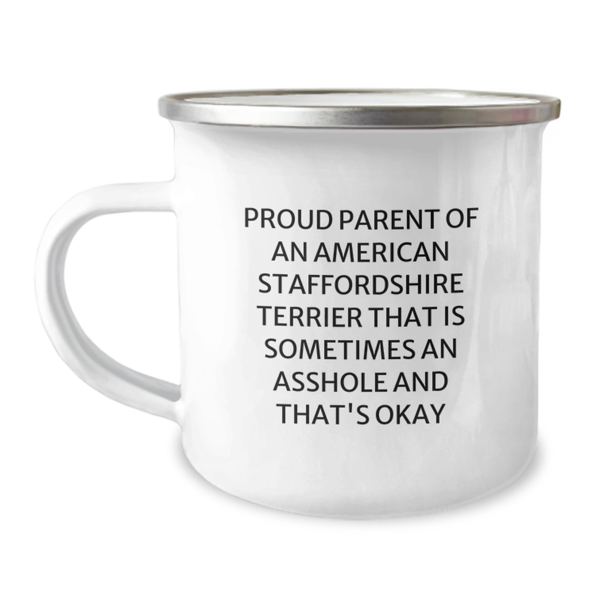 Birthday Gift for Her American Staffordshire Terrier Camping Mug Present - Image 1