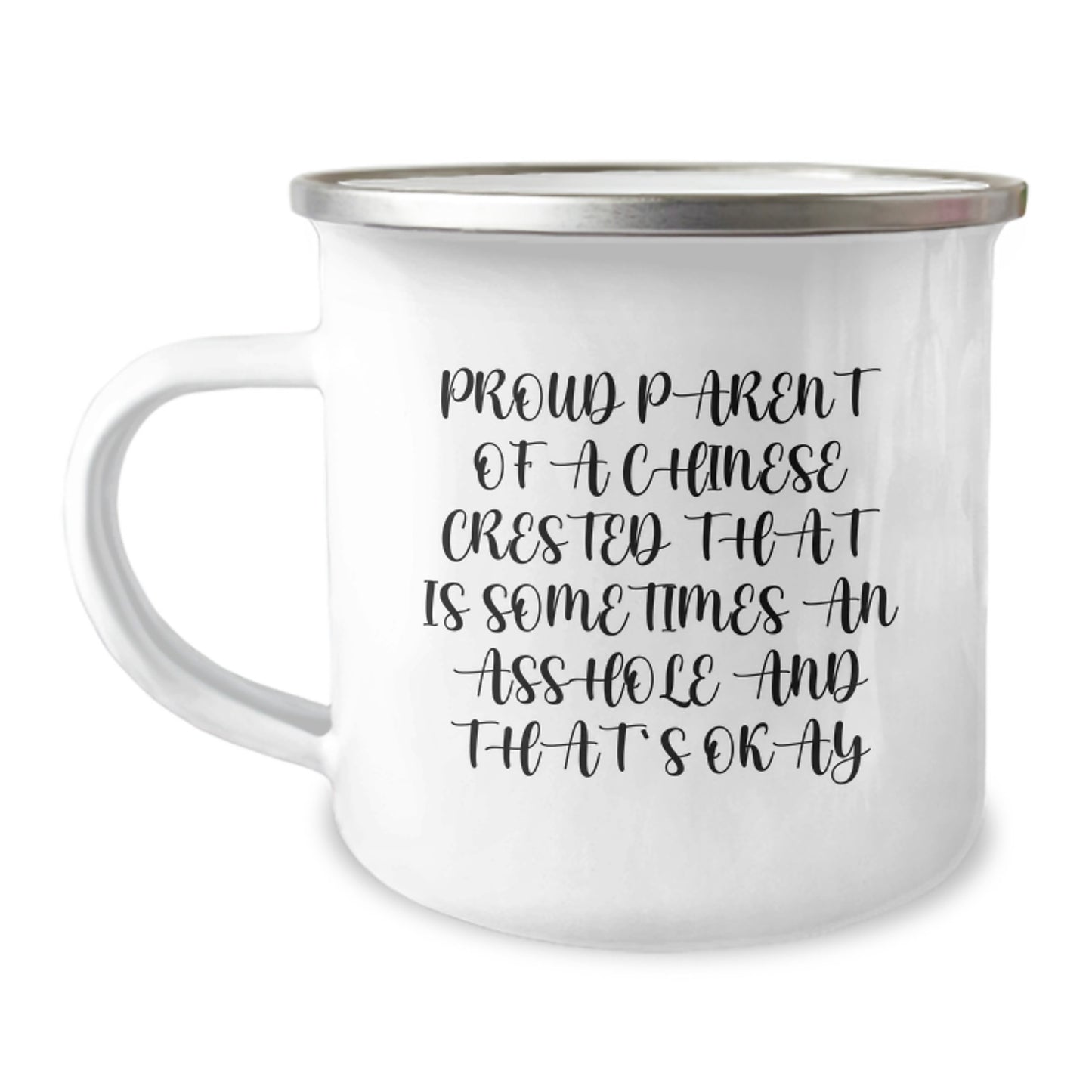Funny Chinese Crested Dog Camping Mugs for Proud Parents, Gifts for Mom, Dad, or Any Chinese Crested Dog Enthusiast - Gifts from Friends, Family, or Men to Women - Image 1