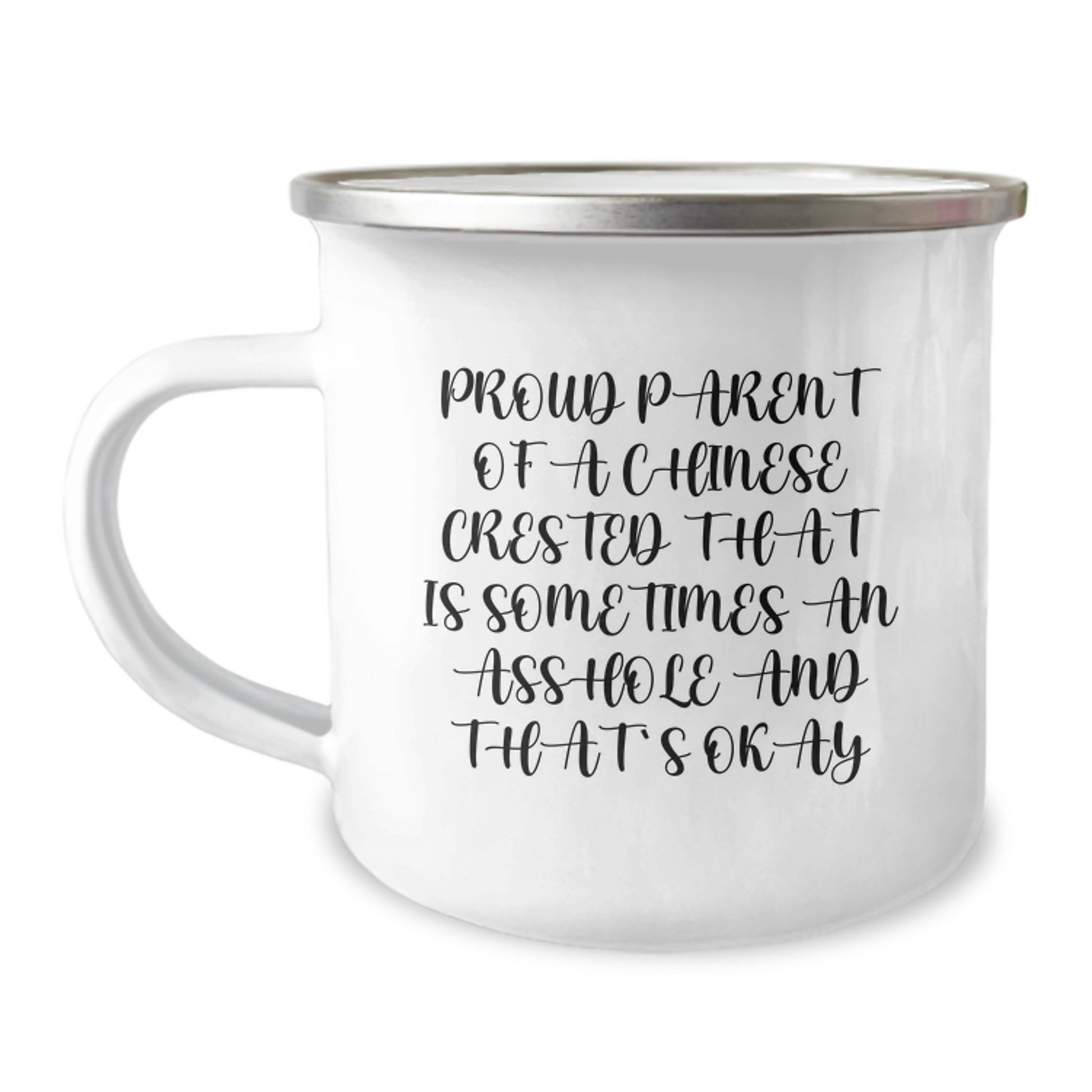 Funny Chinese Crested Dog Camping Mugs for Proud Parents, Gifts for Mom, Dad, or Any Chinese Crested Dog Enthusiast - Gifts from Friends, Family, or Men to Women - Image 1