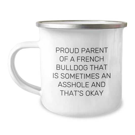 Birthday Gift French Bulldog Camping Mug for Her Present - Image 1