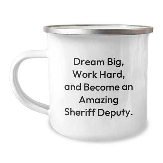 Funny Sheriff Deputy Coffee Mug Gifts for Men Unique Birthday Present from Friends - Image 1