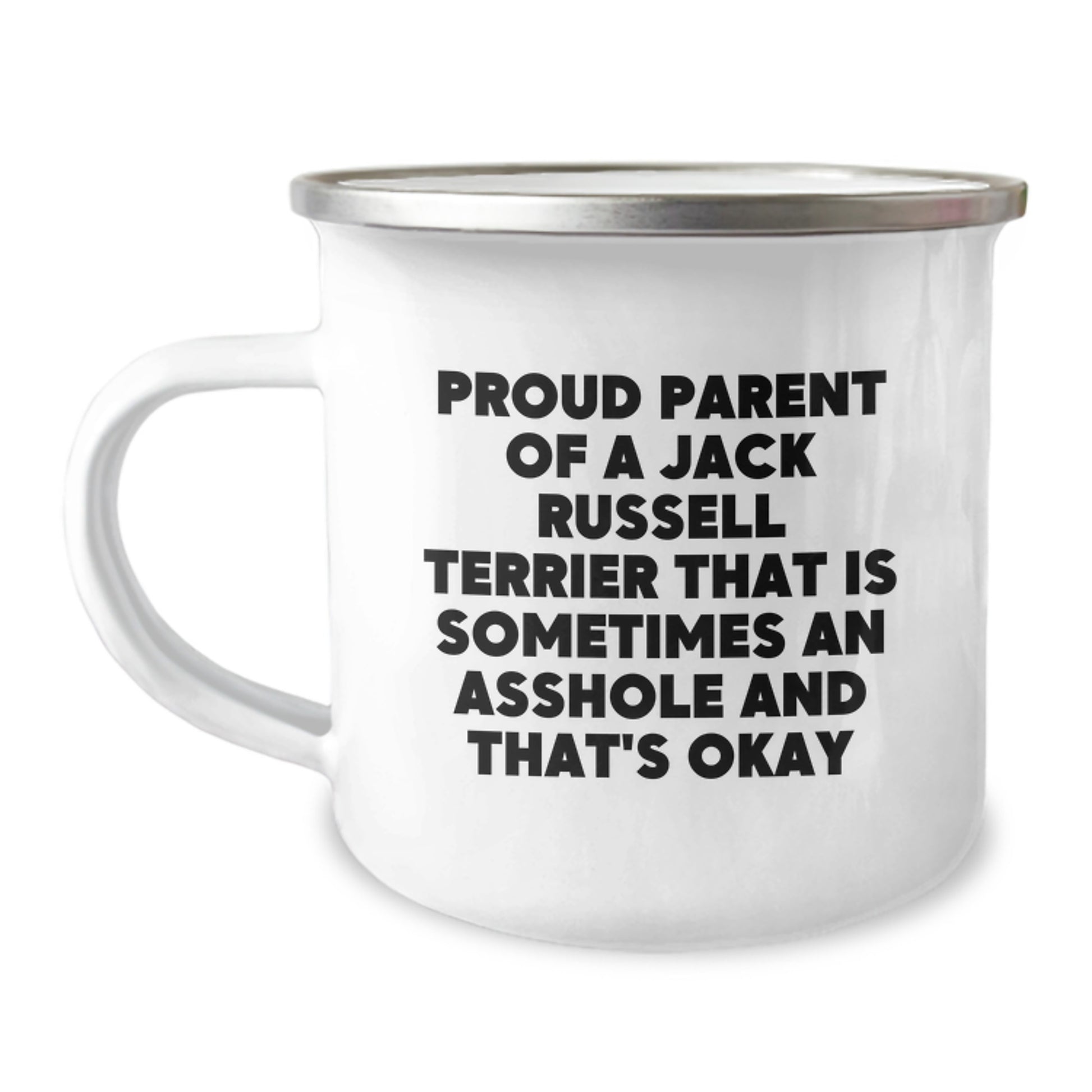 Jack Russell Terrier Asshole Novelty Camping Mug for Friends Gift - Image 1