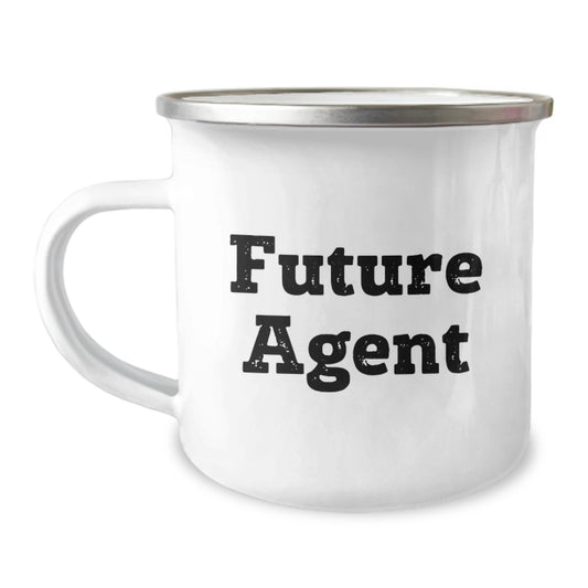 Unique Agent Birthday Unique Gifts from Friends to Men Agent Camping Mug - 'Future Agent' Quote, Funny Agent Coffee Mug for Agents - Image 1
