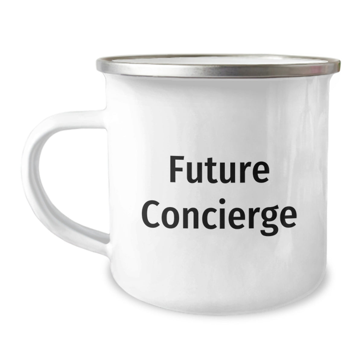 Funny Future Concierge Camping Mug Gifts from Family to Concierge Birthday Unique Gifts - Image 1