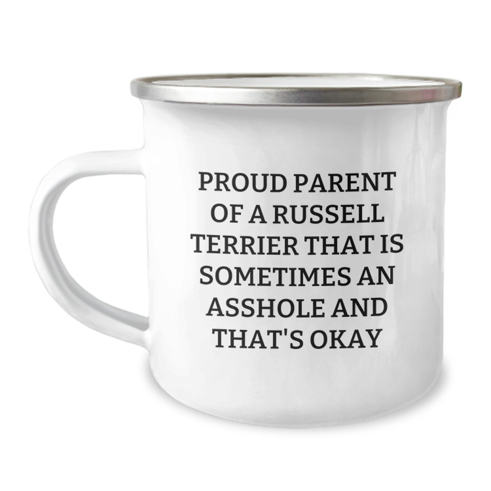 Funny Russell Terrier Dog Gifts from Dad for Father's Day Unique Camping Mug, Perfect for Proud Parents of Russell Terrier Dogs - Gifts for Russell Terrier Dog Lovers - Image 1