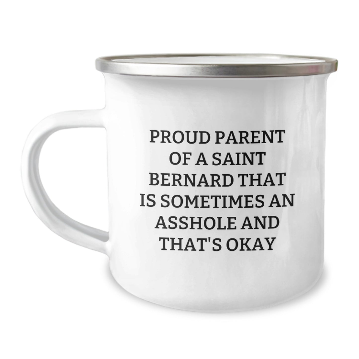 Funny Saint Bernard Dog Gifts for Men Dad's Unique Camping Mugs with Proud Parent Quote Gifts from Family - Image 1