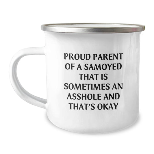 Funny Samoyed Dog Gifts for Men - Camping Mug with Inspirational Quote - Gifts from Dad to Sons on Father's Day - Image 1