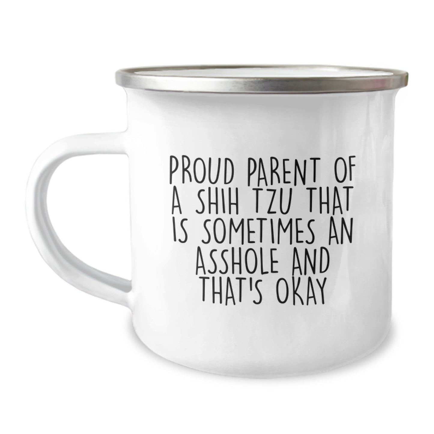 Funny Shih Tzu Dog Dad Gifts from Men to Family on Father's Day Unique Camping Mug - Image 1