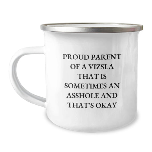 Funny Vizsla Dog Gifts for Men, Unique Graduation Unique Gifts from Friends, Proud Parent Mug, Camping Mug for Vizsla Dog Lover - Image 1