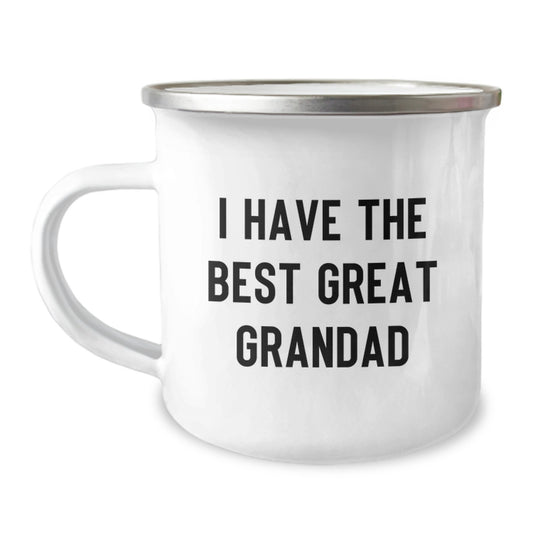 Funny Grandad Gifts, Great Graduation Unique Mugs, 'I Have The Best Great Grandad' Camping Mug from Grandad, for Grandad Men - Image 1