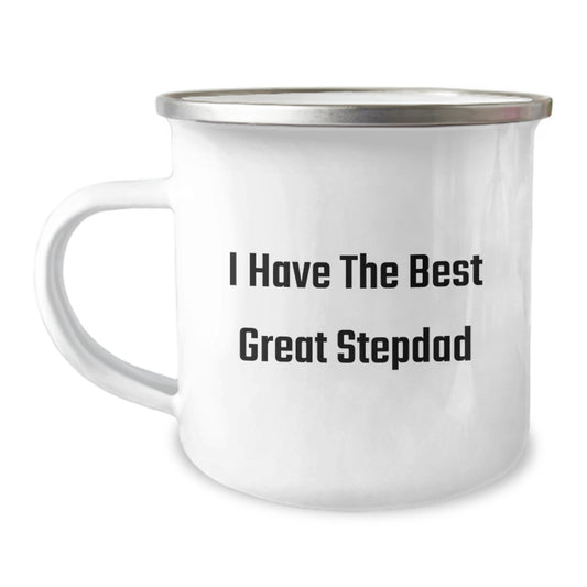 Funny Stepdad Gifts from Men, Great Stepdad Camping Mug I Have The Best, Perfect Graduation Unique Gifts for Stepdads - Image 1