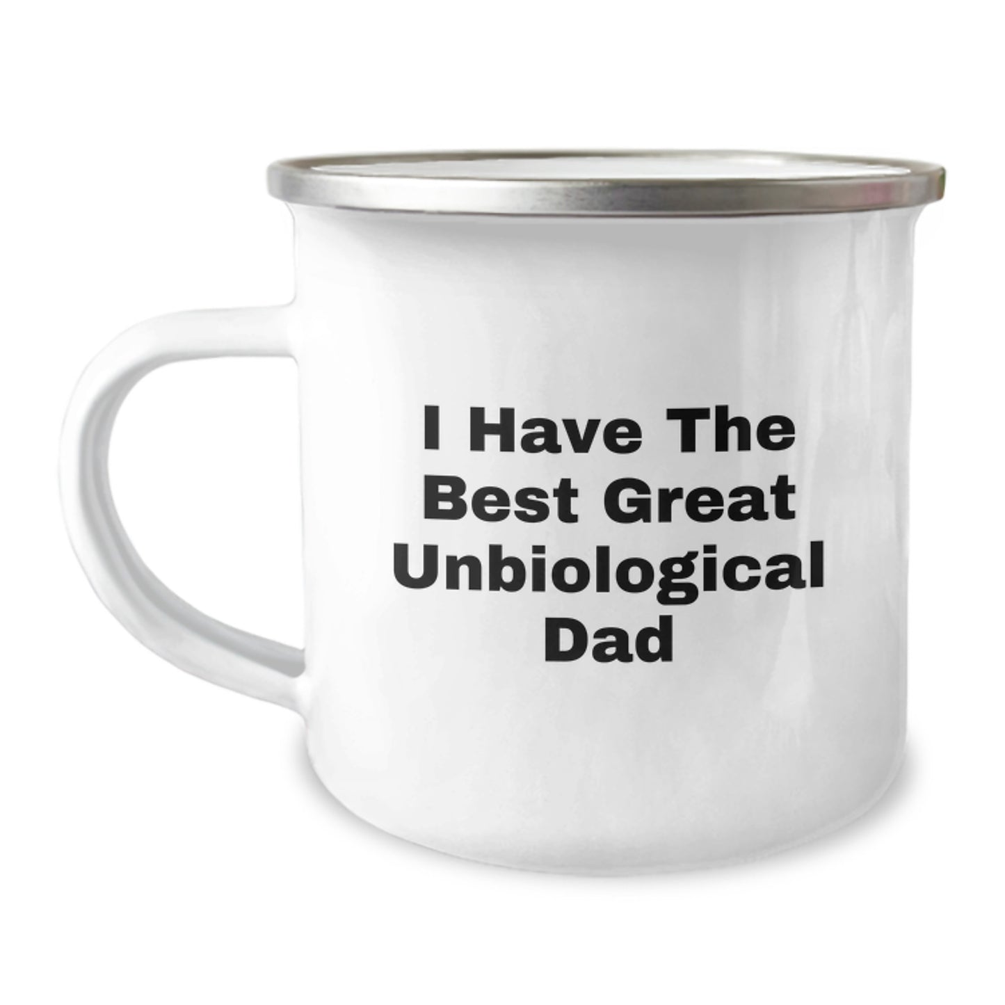 Unbiological Dad Keepsake Premium Camping Mug for Him Birthday Gift - Image 1