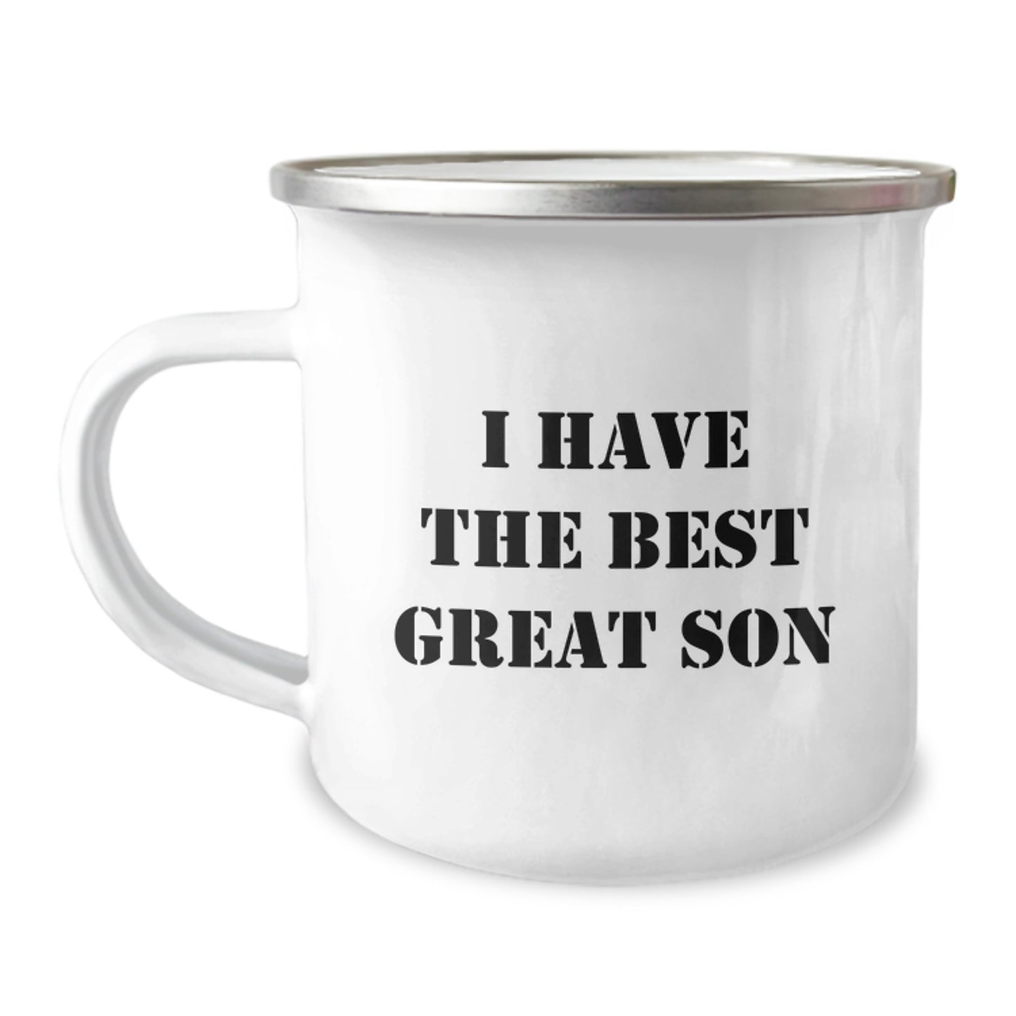 Son Keepsake Camping Mug Birthday Gift for Him with Enamel Finish - Image 1