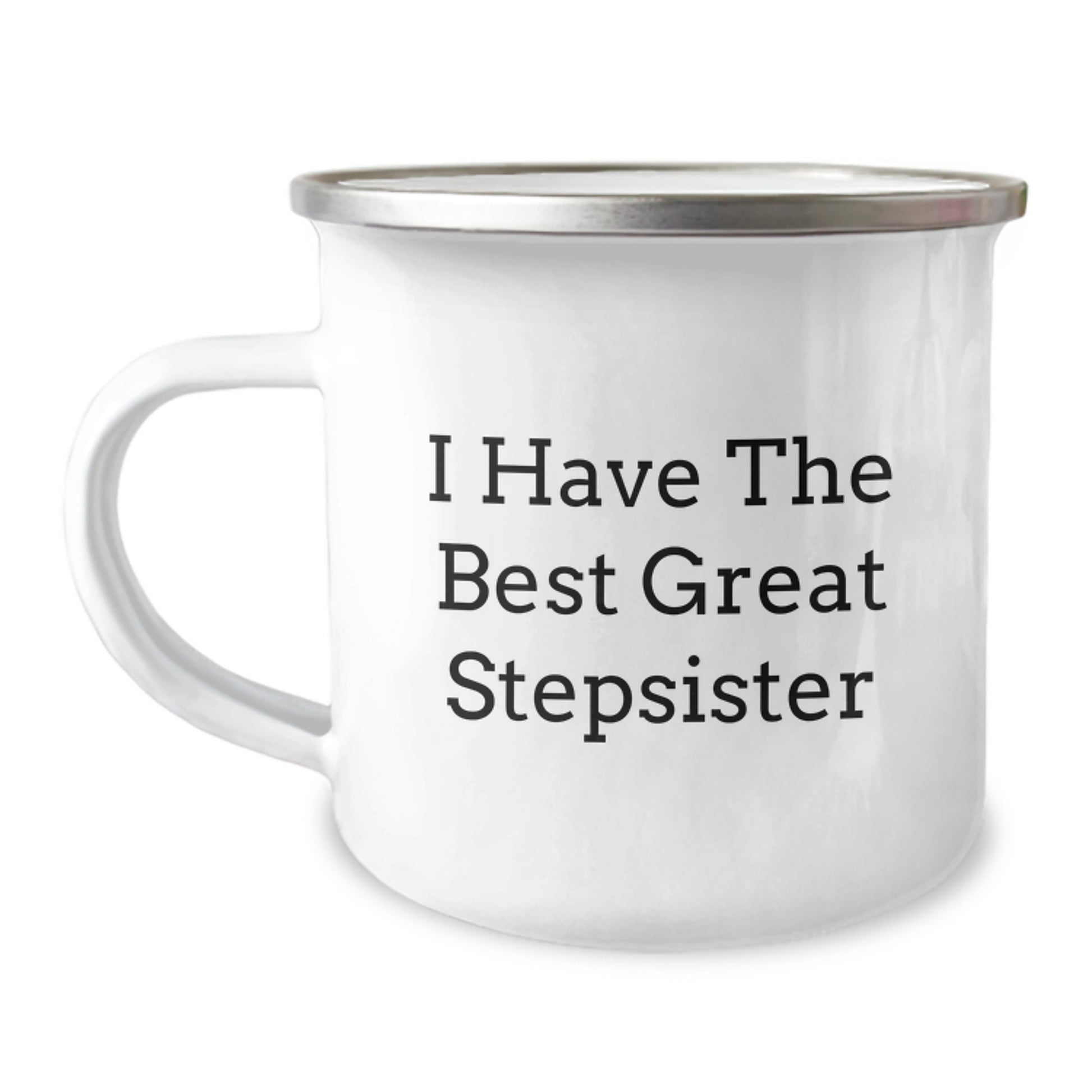 Stepsister Keepsake Camping Mug With Quote for Him Birthday Gift - Image 1