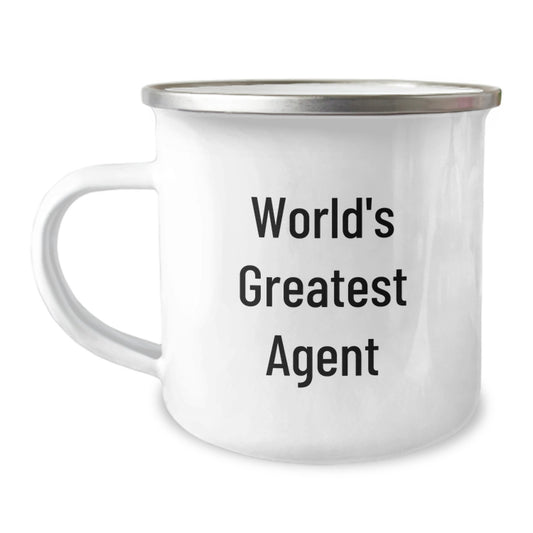 Funny Agent Gifts from Family, World's Greatest Agent Camping Mug, Perfect for Agent Fathers Day Unique Gifts - Image 1