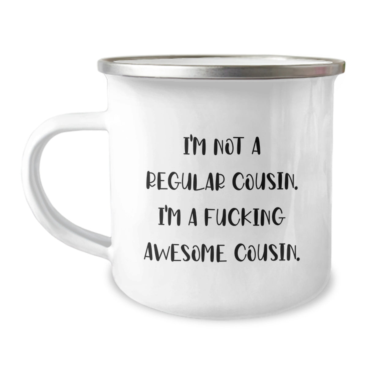 Funny Cousin Gifts from Men - Gifts for Awesome Cousin - Birthday Unique Gifts, Camping Mug, I'm Not A Regular Cousin Mugs - Awesome Cousin Quote - Image 1