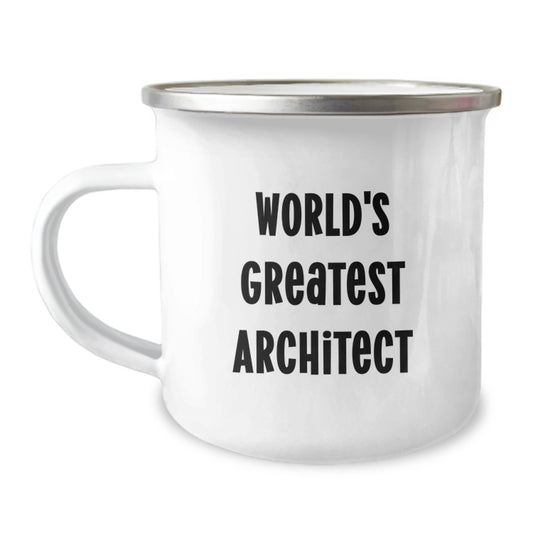 Architect Gift for Him - World's Greatest Architect Keepsake Camping Mug - Image 1