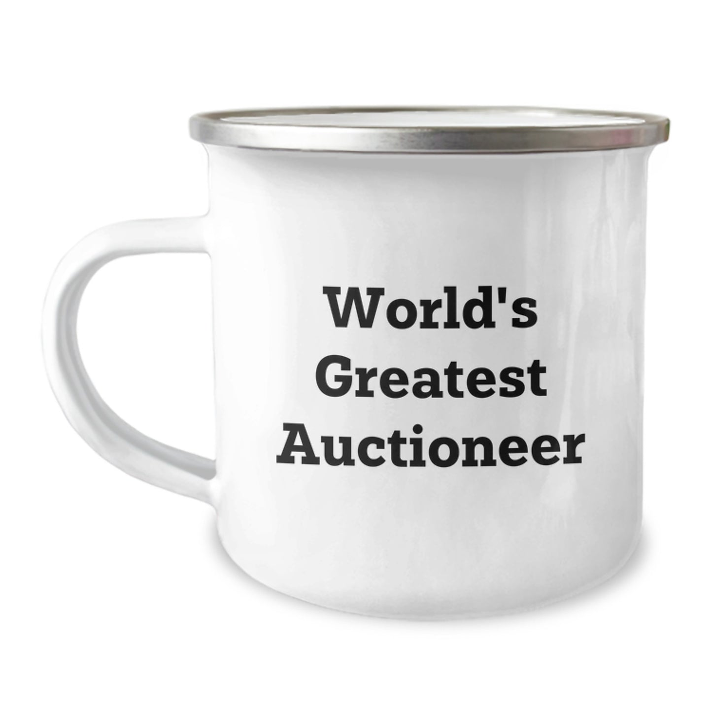 Auctioneer Keepsake Camping Mug for Him Birthday Gift - Image 1