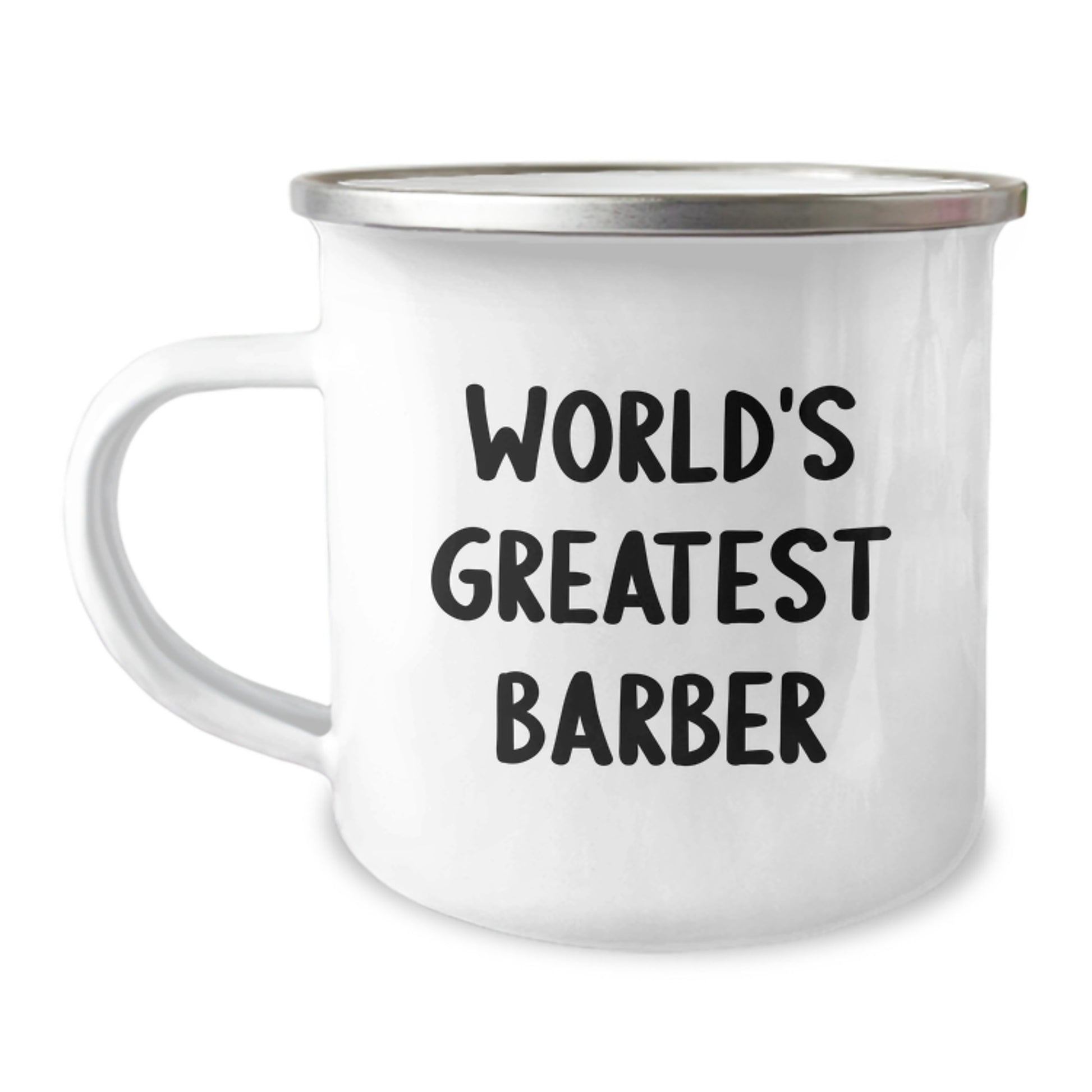 Funny World's Greatest Barber Gifts for Men - Camping Mug for Father's Day from Family - Image 1