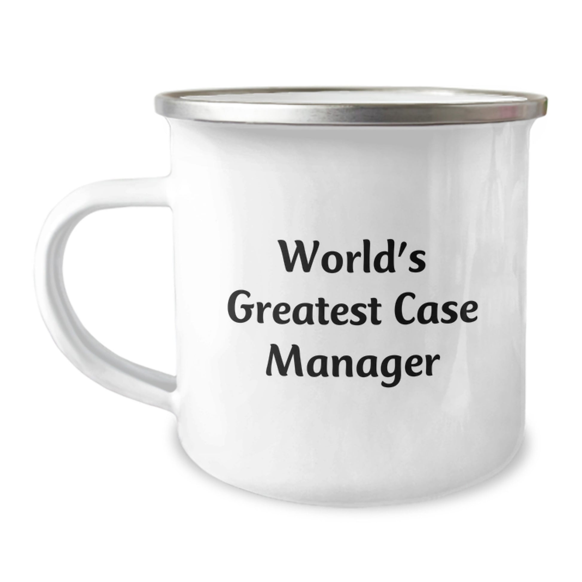 Funny Case Manager Graduation Unique Gifts for Men from Coworkers - 'World's Greatest Case Manager' Camping Mug - Image 1