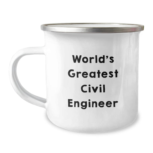 World's Greatest Civil Engineer Mom's Unique Camping Mug Gifts from Family - Image 1