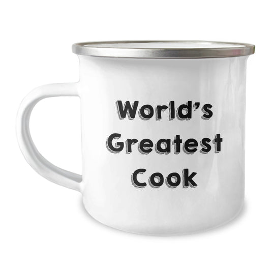 World's Greatest Cook Funny Camping Mug Gifts from Men to Cooks on Father's Day or Unique Birthday - Image 1