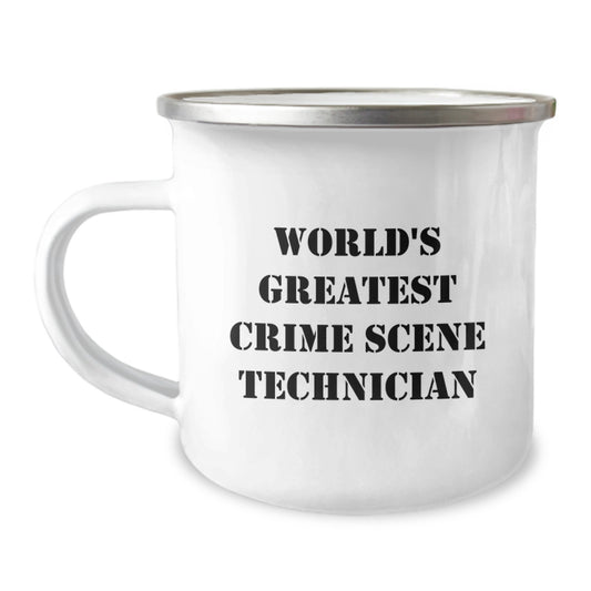 Funny Gift World's Greatest Crime Scene Technician Camping Mug - Image 1
