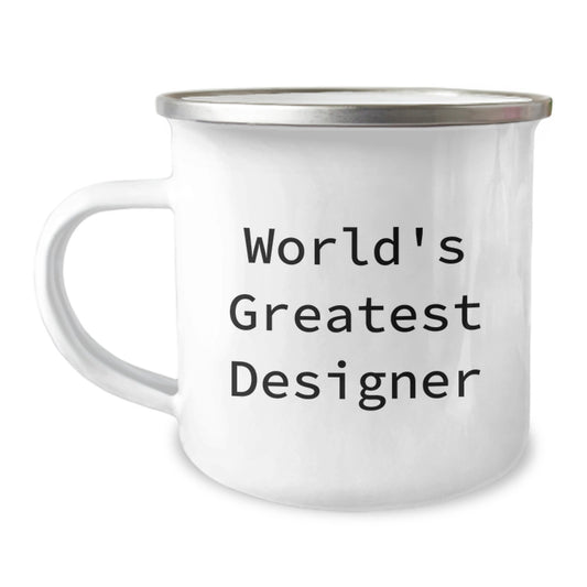 Birthday Gift for Her Present Camping Mug World's Greatest Designer - Image 1