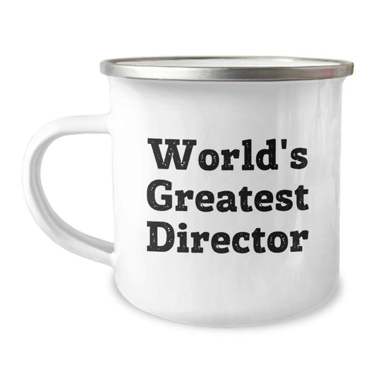 Director Gift for Him - World's Greatest Director Keepsake Camping Mug - Image 1