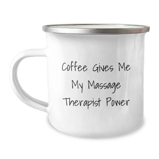 Funny Massage Therapist Gifts from Friends, Unique Graduation Cup for Massage Therapist, Coffee Gives Me My Massage Therapist Power Mug for Men - Image 1