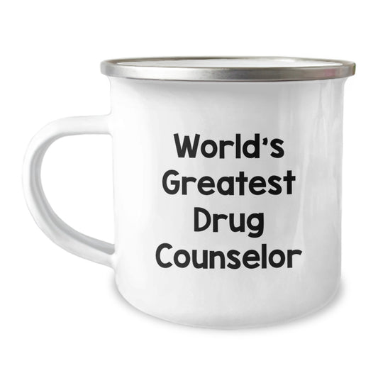 Funny World's Greatest Drug Counselor Gift for Drug Counselor Graduation Camping Mug - Image 1