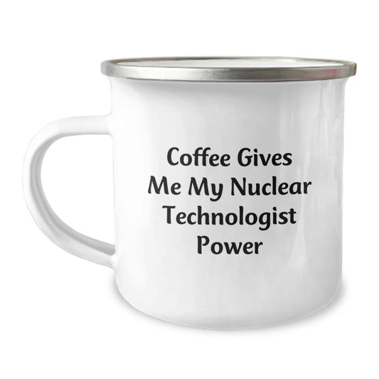 Funny Nuclear Technologist Gifts - Coffee Gives Me Power Camping Mug for Graduation - Image 1