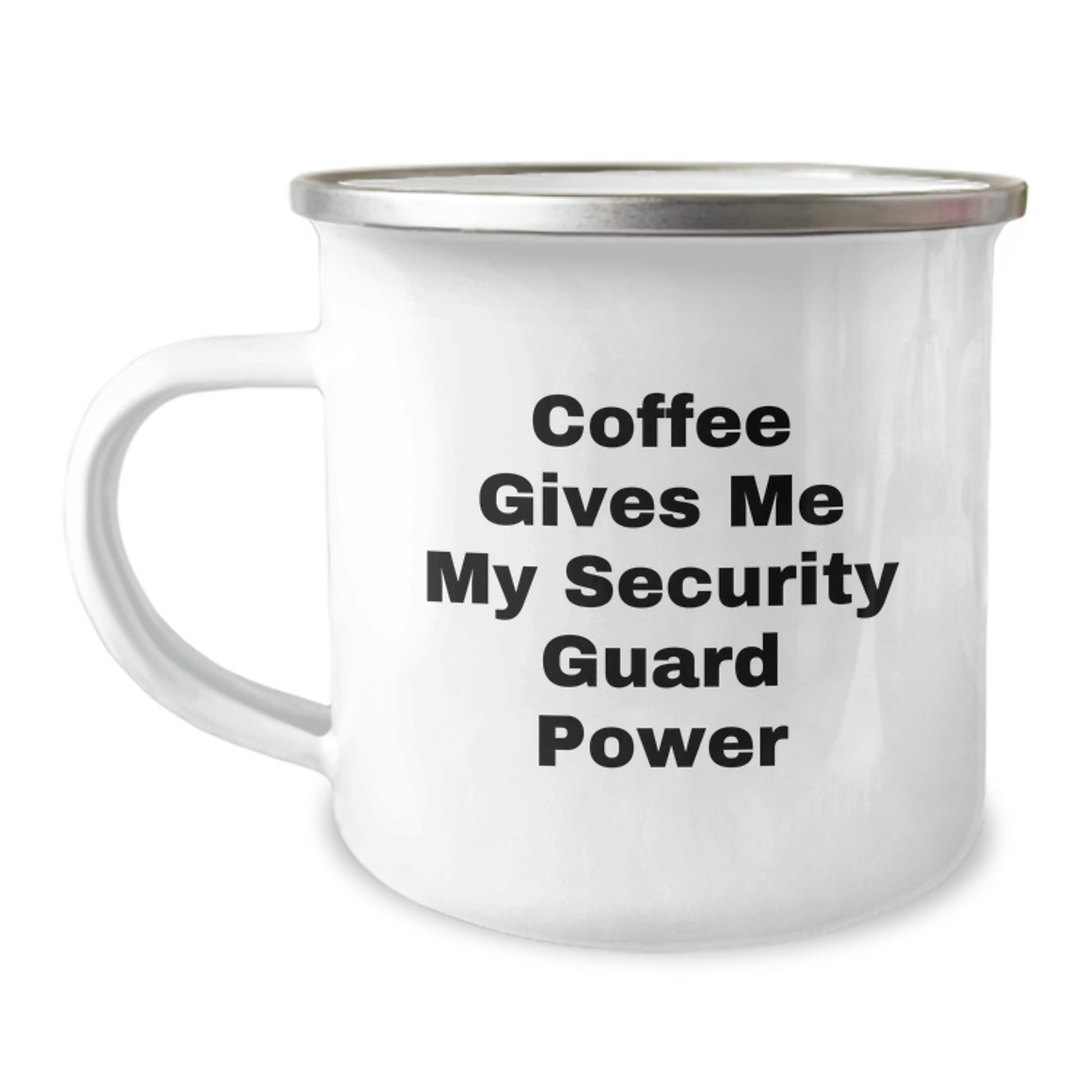 Funny Security Guard Gifts for Him, Coffee Gives Me My Power, Camping Mug for Graduation Unique - Image 1