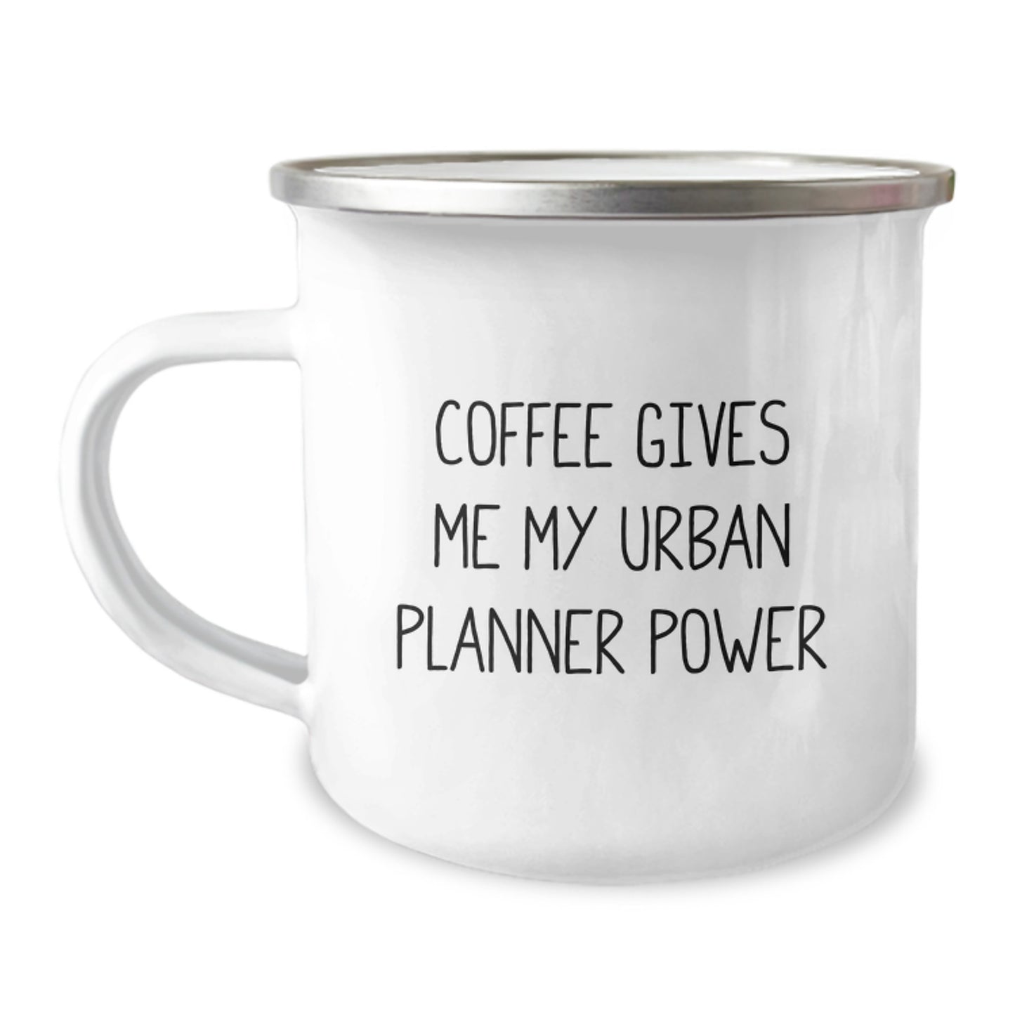 Funny Gifts from Friends and Family for Urban Planner Graduation Unique Mugs, Coffee Gives Me My Urban Planner Power, Camping Mug - Image 1