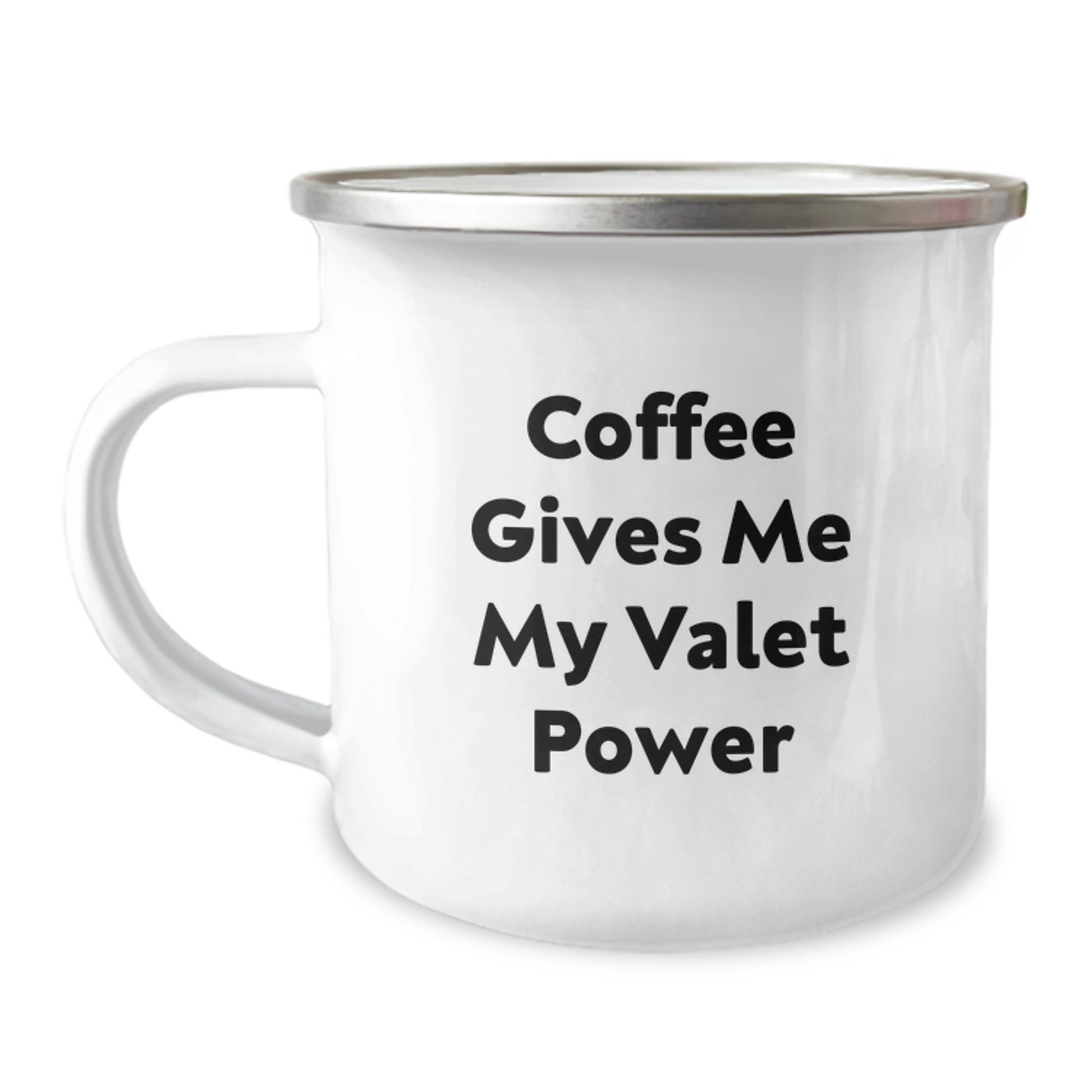 Funny Valet Gifts from Friends for Valet - Coffee Gives Me My Valet Power Camping Mug for Graduation - Image 1